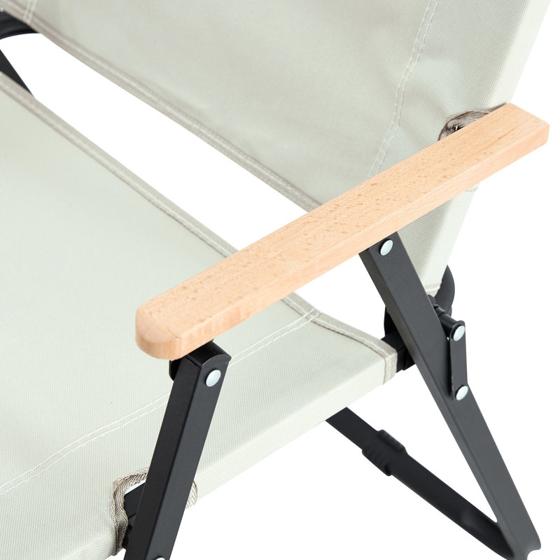 Chaise pliante d'extérieur moderne avec et glissement - beige 280Lbs pour le divertissement de jardin de patio