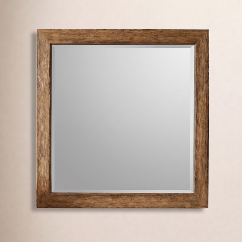 Country Living Vintage Market Rectangular Mirror (Beveled Glass), Brown