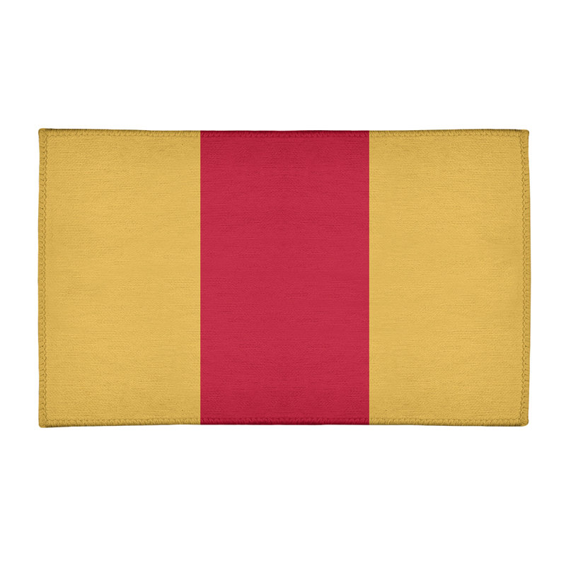 Tapis de zone rouge/jaune, Rectangle 2 pi x 3 pi
