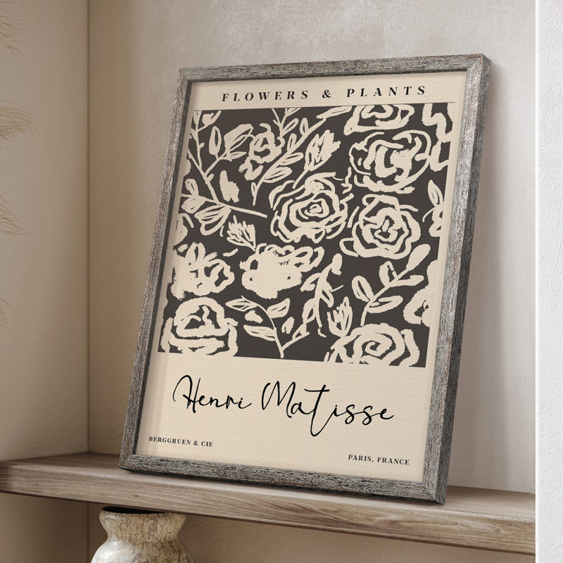 Matisse CXCVI, reproduction d'art encadrée - bois massif, H 11 po x l 9 po