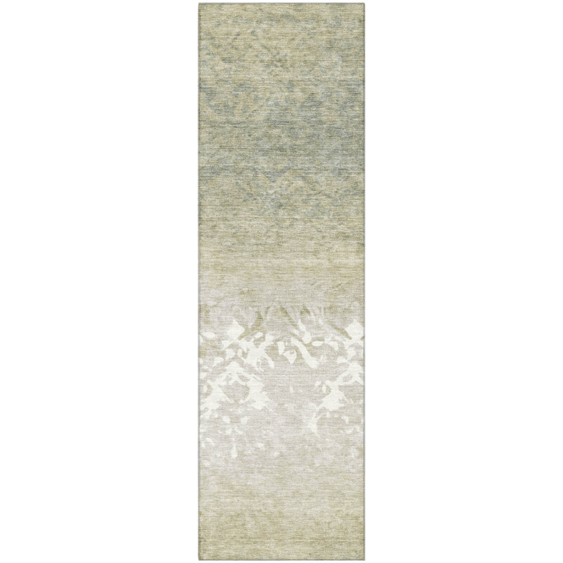 Premium Machine Washable Millbrook AMF1959 Damask Rug, Runner 2'3" x 7'6"