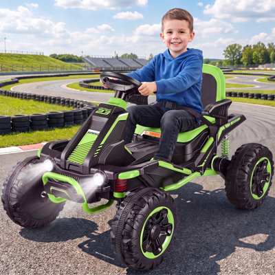 Alex 36V Kids Ride On ATV, 600W Dual-Motor Electric 4 Wheeler Quad for Ages 5-12, 5.9 MPH Ride On Car avec siège réglable de 16 po, Bluetooth, histoires, lumière respirante à DEL, suspension en métal