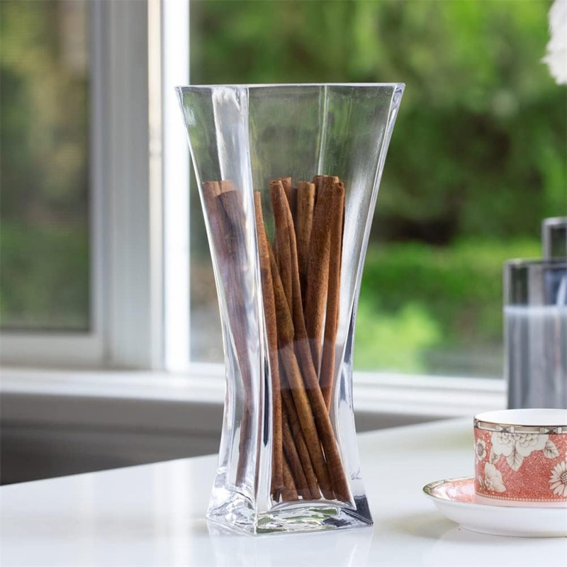 Vase de table en verre Jaiceon, H 10 po x l 4 po x P 4 po
