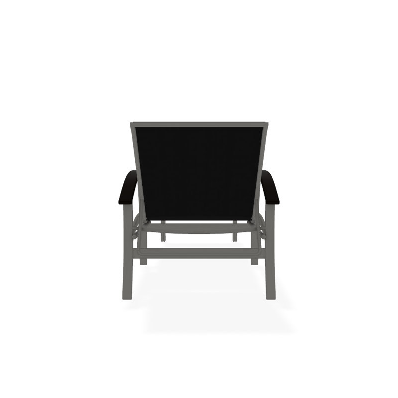 Belle Isle Outdoor Chaise Lounge, Black 5D Sunbrella®, Kona P10, Textured Snow