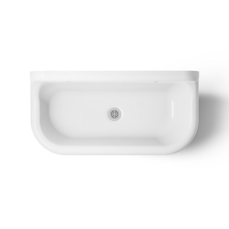 Brockway 36 In. Wall-Mount Utility Sink, White/Teal