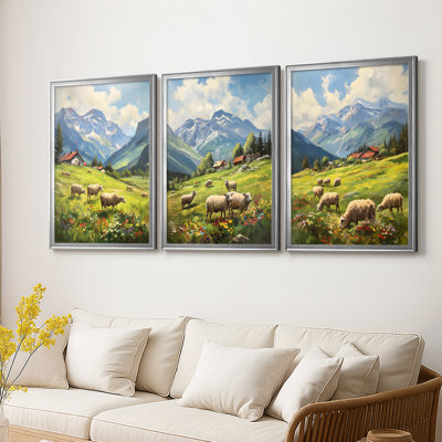 ANIMALS Series CECV III - Toile tendue avec châssis encadré - 3 pièces
