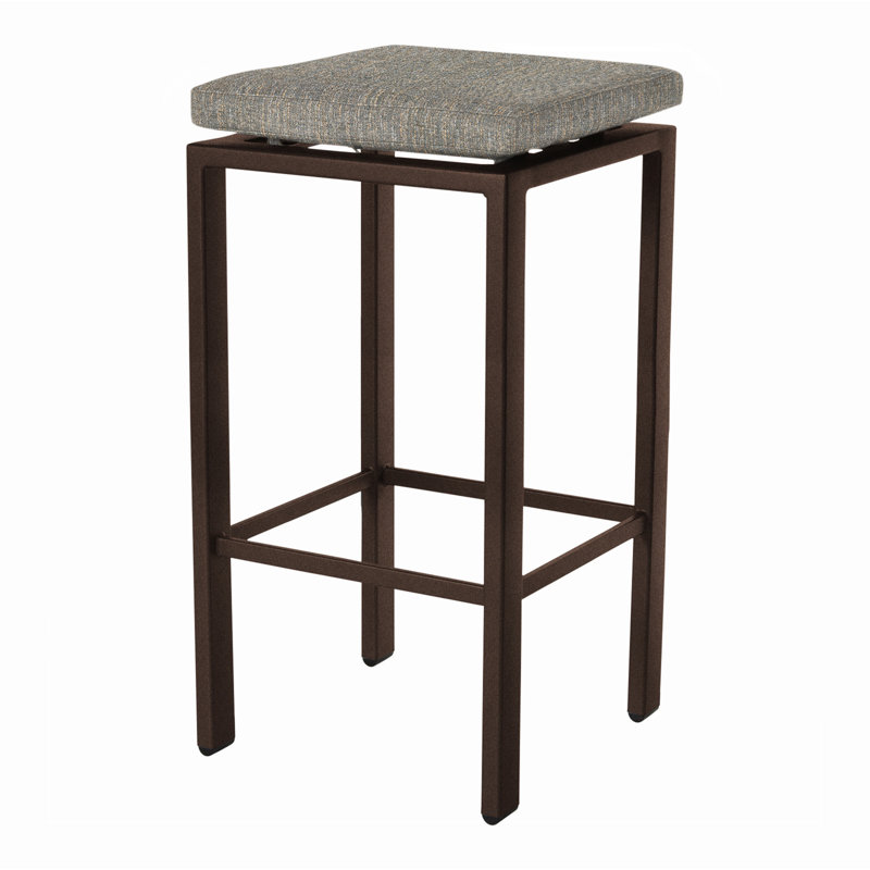 Aris Outdoor Bar Stool, Flagship Stone Sunbrella®, Copper Creek, 31.25"