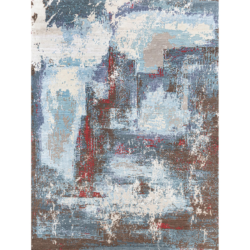 Tapis rectangulaire noué à la main, Rectangle 12 pi x 15 pi