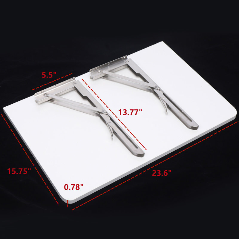 23.6" Wall Mount Modern Floating Folding Table