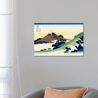 Inume Pass In The Kai Province by Katsushika Hokusai - Wrapped Canvas Painting