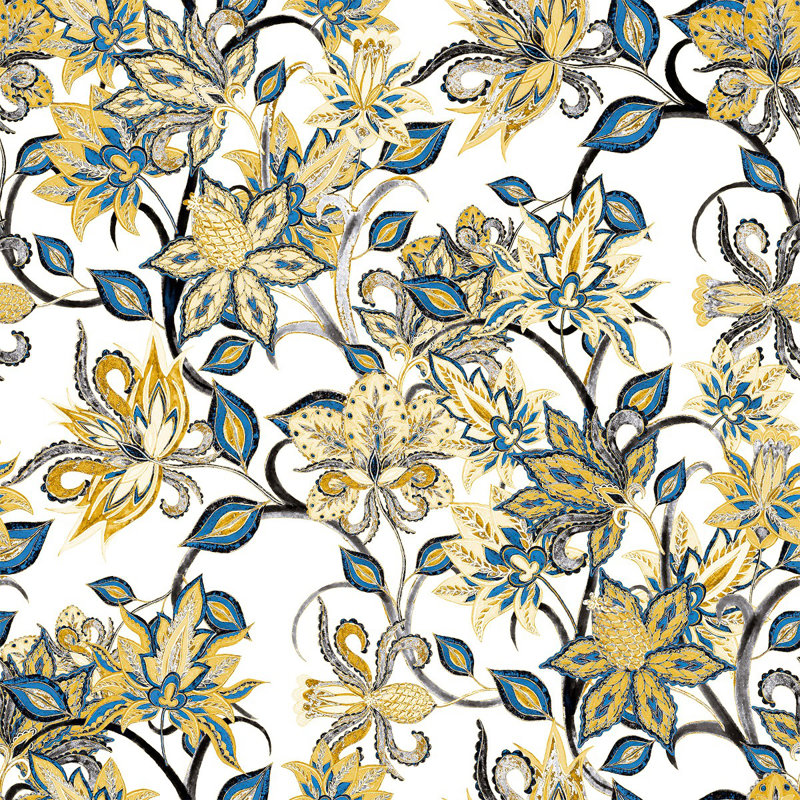 Floral Tile, 2.08' W x 10.42' L