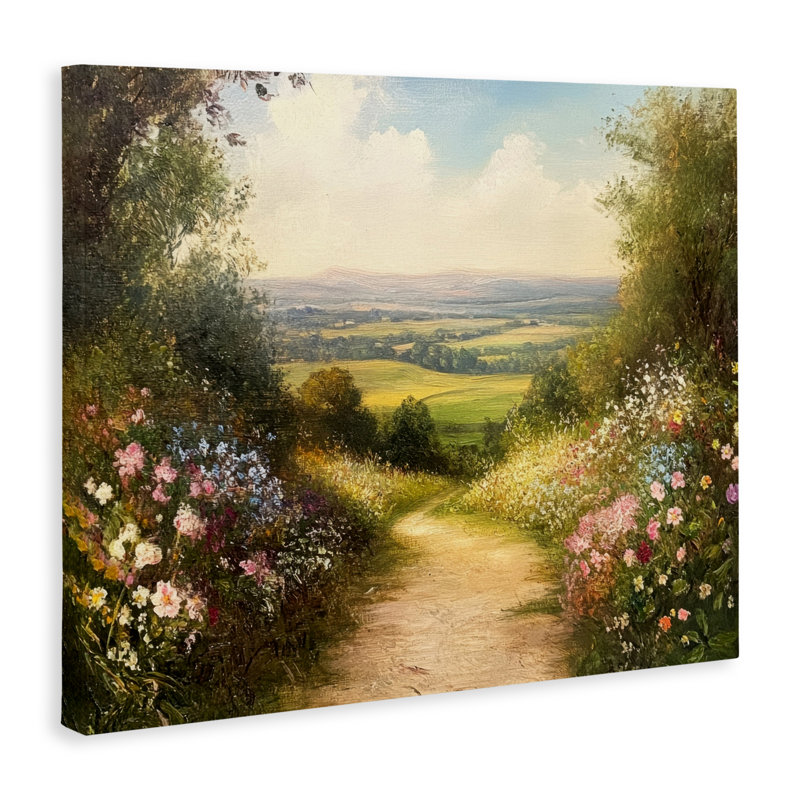 Toile de paysage Wildflower Lane, design par Petal Prints Design, H 16 po x l 20 po