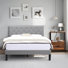 Ensemble de chambre à coucher avec cadre de lit et table de chevet 2 pièces (ensemble de 2)