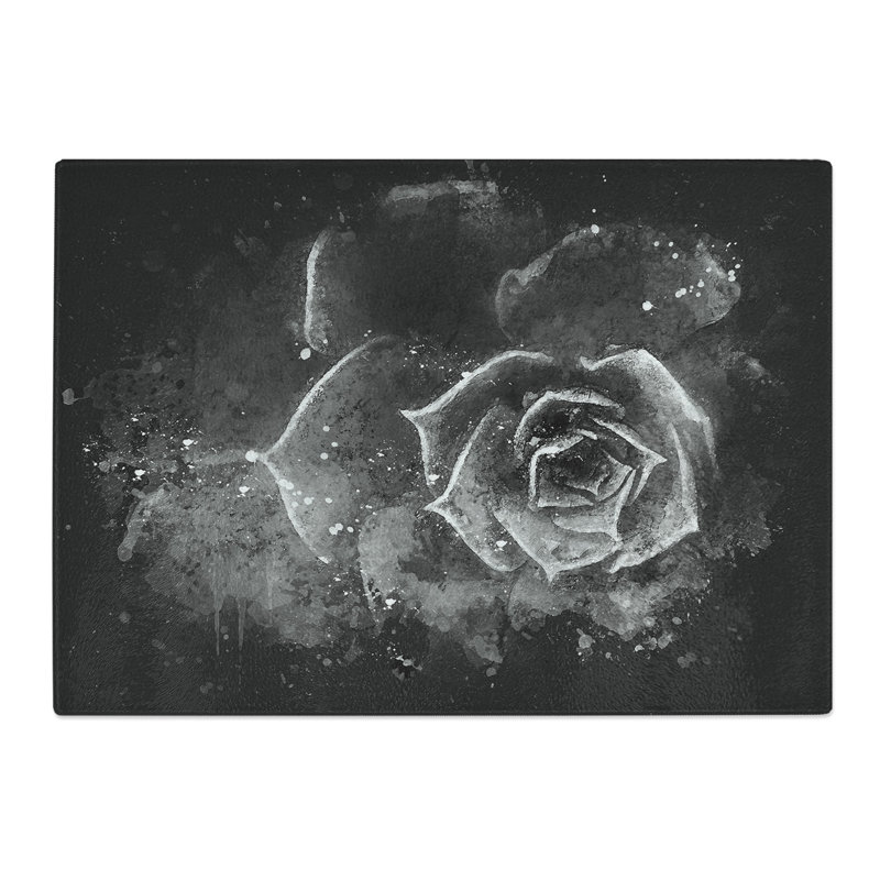 Tempered Glass Succulent Plant Chopping Board, 28.5 cm x 39 cm