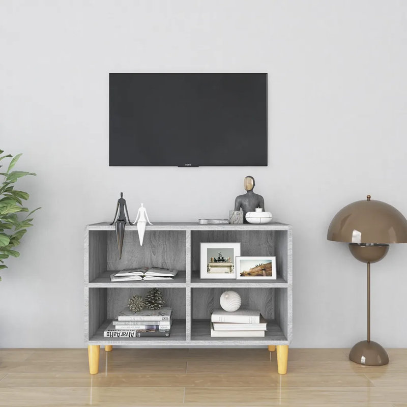 Agee Unfinished TV Stand for TVs up to 43", Grey Sonoma