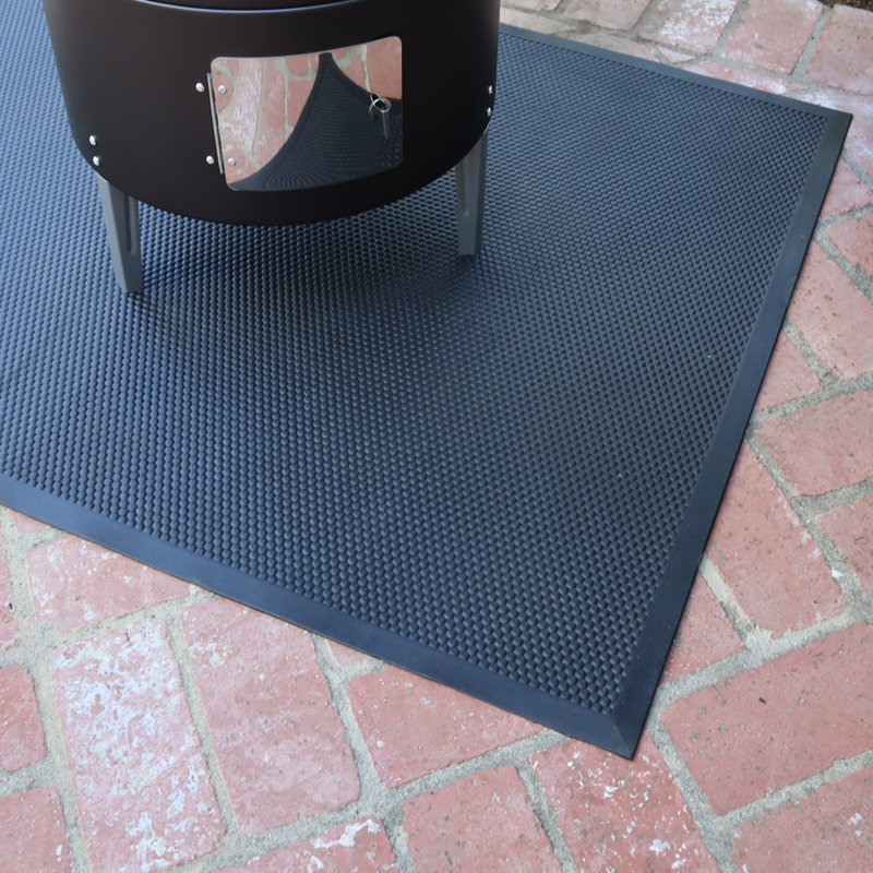 Tapis sous-barbecue en caoutchouc