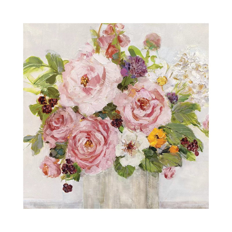 Becoming Blush I by Sally Swatland - Wrapped Canvas Painting, 30.48 cm H x 30.48 cm W