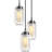 Artifacts 3 Light Pendant Lighting Fixture for Kitchen Island, 10' Adjustable Cord Length-53903735