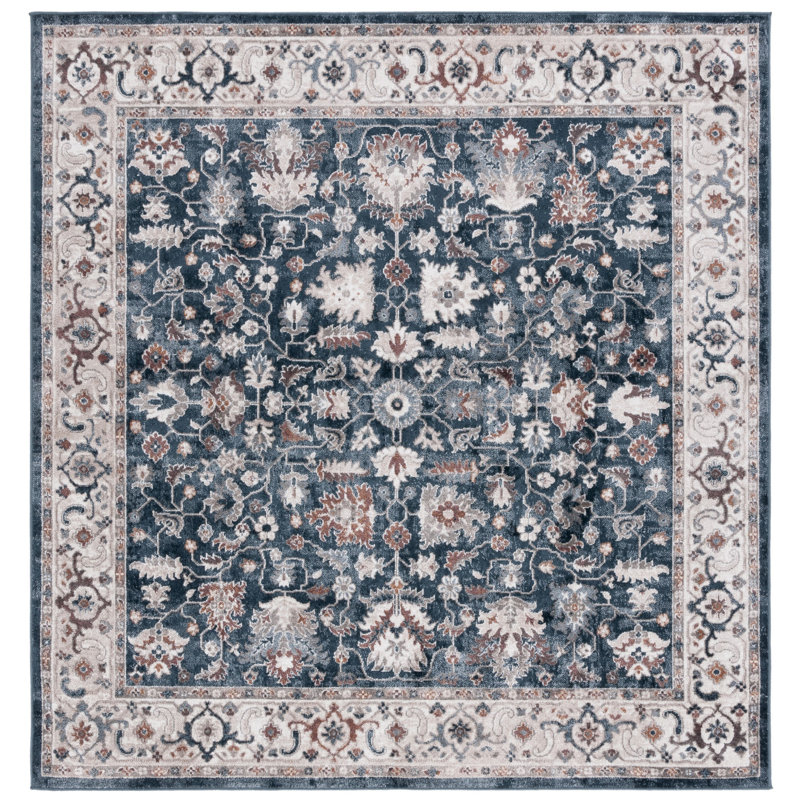 Tapis oriental lavable à la machine Bayside, Carré 6 pi 7 po
