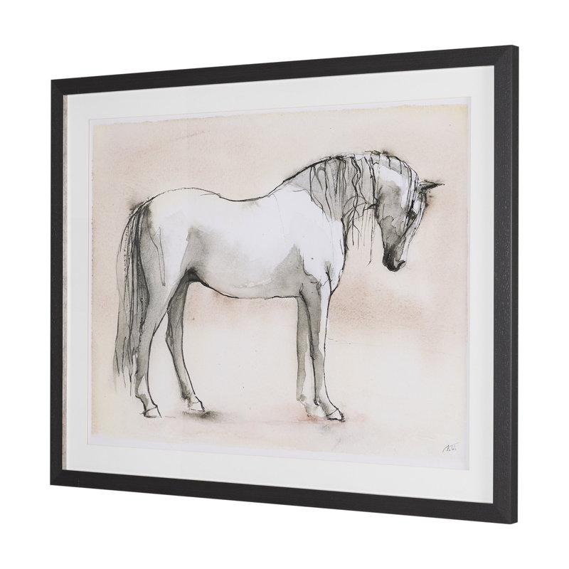 by Studio Hand-Embellished Framed Artwork Matted under Glass, 53.0L x 1.5W x 43.0H, Elegant Beauties III (32 x 42)
