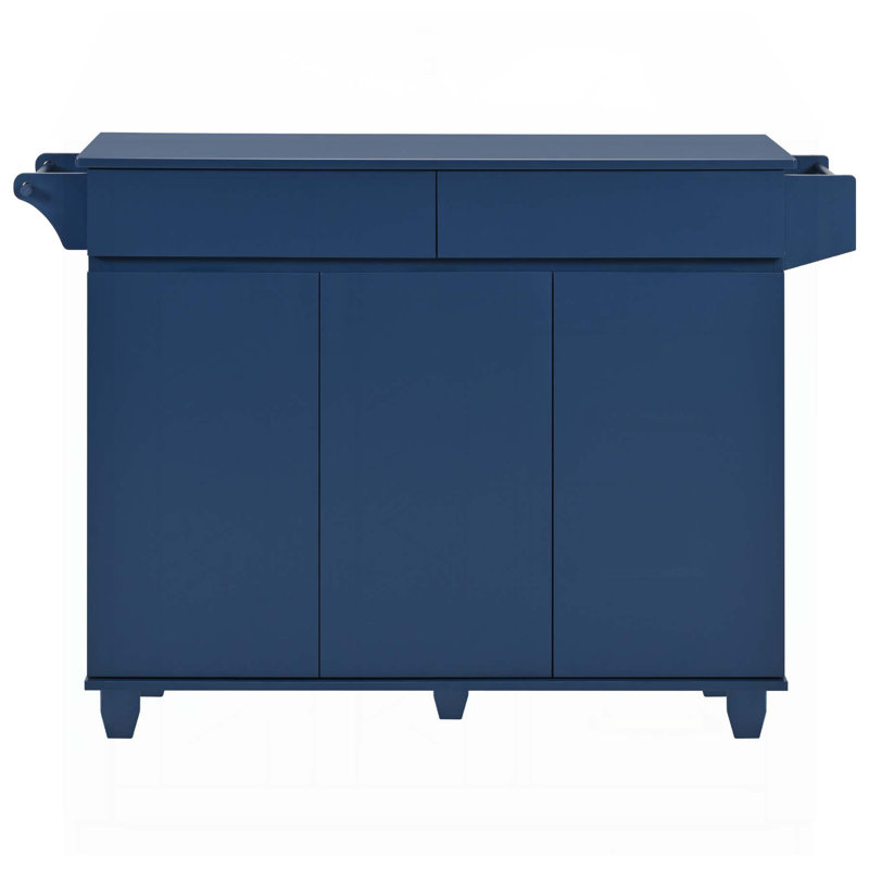 Versatile Kitchen Island with Multiple Storage Options and Mobility Features