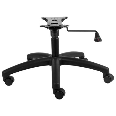 Office Chair Base Replacement, 28", 2500 Lbs Static Load, Heavy Duty Universal Computer Desk Chair Stool Base Part With 5 Casters, Gas Cylinder And Seat Plate, Desk Chair Base Replacement, Black