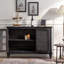 Buffet en bois massif noir