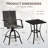 Patio Bar Dining Set With Square Bar Table And Armrest Bar Height Chairs (Set Of 3)-695840426