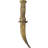 Early 20Th Century Handmade Babylonian-Patterned Brass Dagger