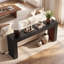 Console très longue 78,7 po, table d'entrée couleur bicolore avec base large et stable, table de canapé pour le couloir, le vestibule et le salon