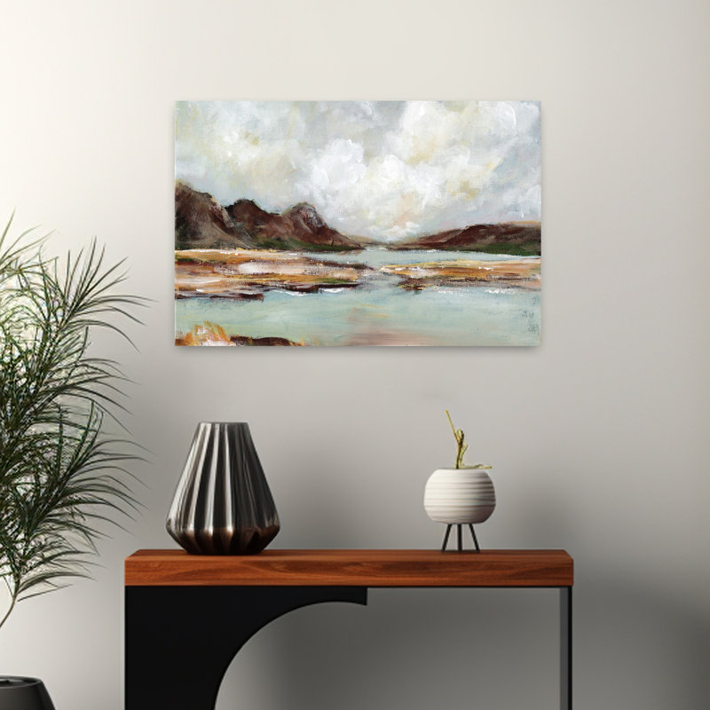 A Coastline Abstract Coastal Landscape Art, H 16 po x l 24 po