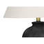Lighting, 24 po, lampe de table, céramique noire, abat-jour ivoire / crème, moderne