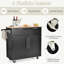 Kitchen Island Cart Rolling Storage Trolley With Towel Rack And Drawer