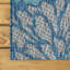 Tapis d'intérieur / extérieur bleu marine / turquoise à motif floral texturé Hagy-2080490121