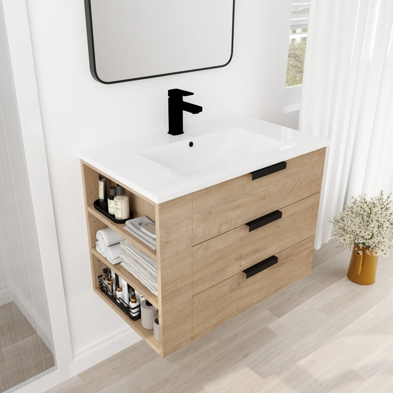 Meuble-lavabo de 30 po avec comptoir (G-CVB01430LIMO-GRB3020MOWH)