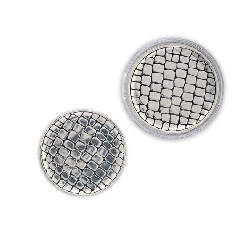 Ensemble de sous-verres en alligator avec support Tropical Tales
