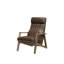 Fauteuil en cuir fleur 35 po