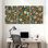 Plantes et fleurs, motif floral avec couleurs vives et feuilles, ensemble de 3 impressions sur toile