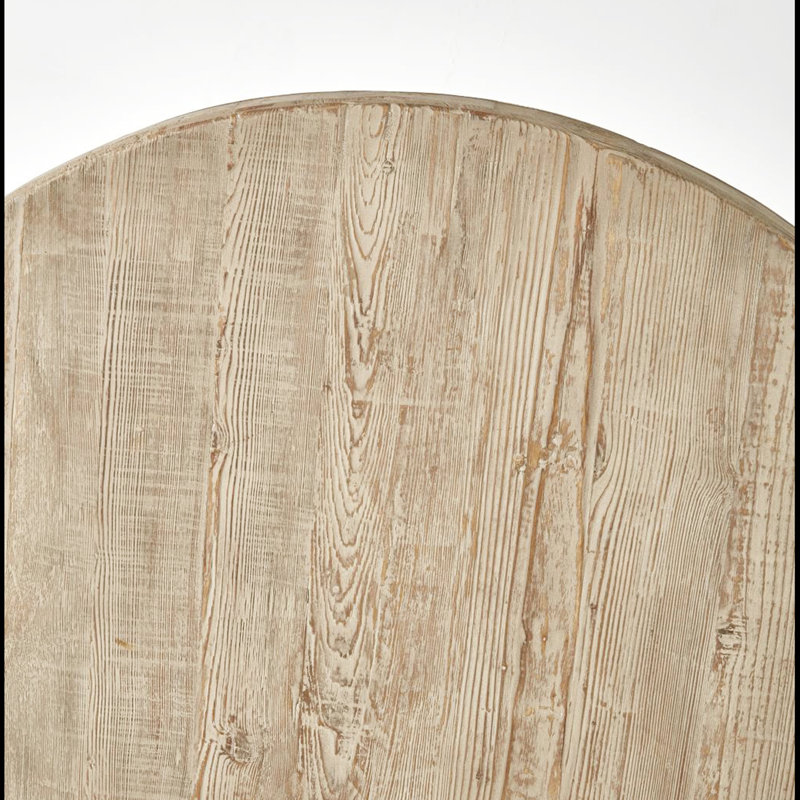 Table ronde en pin Oryana, Gris moyen, Hauteur de comptoir (36 po)