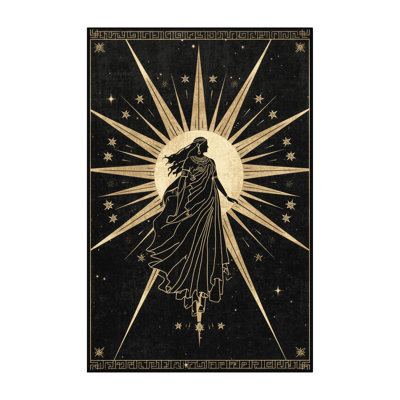 Tapis gris et noir délavé à la machine Titus Inanna