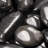 Rivora Nero Polished Quartzite Landscaping Pebbles, 1-2 in. (55 Bags, 40 lbs/Bag)