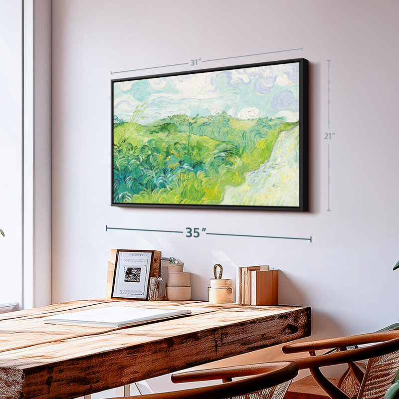 Green Wheat Fields Auvers Canvas Print