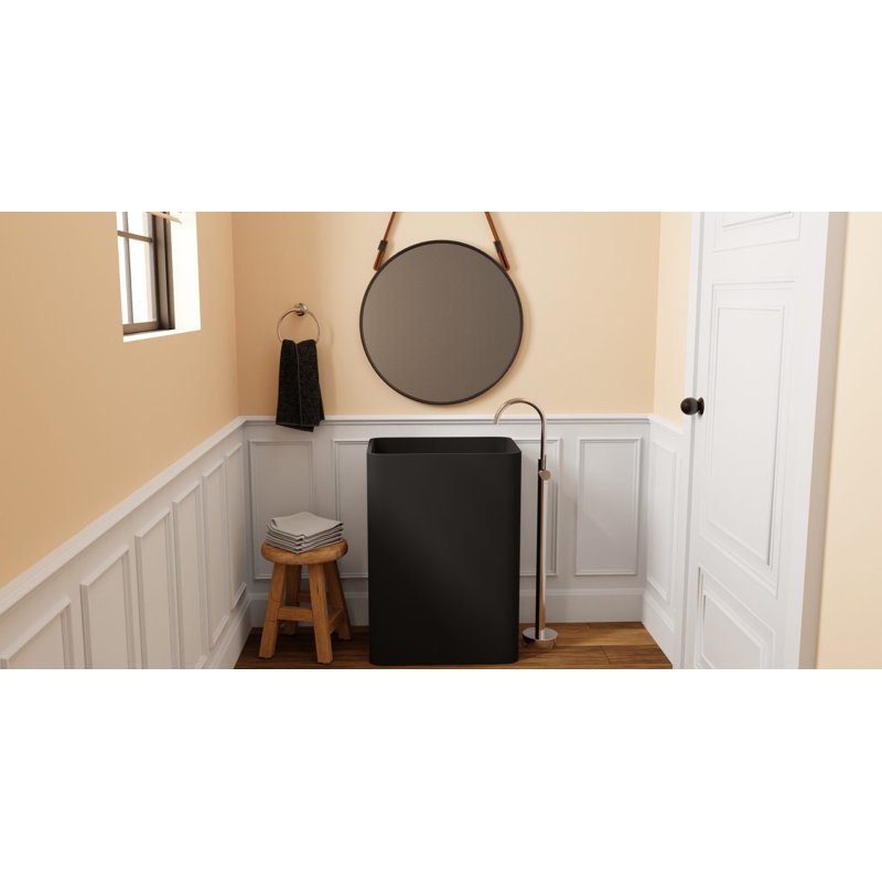 Lavabo de salle de bain sur pied Badeloft, Matte Black