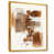 Toile avec cadre flottant or