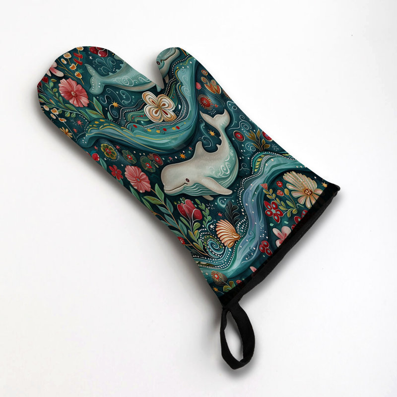 Sergé de coton Ocean Blooms