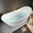 FerdY Boracay 67" Acrylic Freestanding Bathtub, With Brushed Nickel Drain