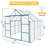 Double Door 8X8 Ft Polycarbonate Greenhouse, Galvanized Base, Ideal For All Weather Outdoor Plants Heavy Duty Greenhouse With Anchor, Backyard In Seasons-124311280