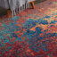 Tapis bleu / rouge à motif abstrait Velva-1482009456