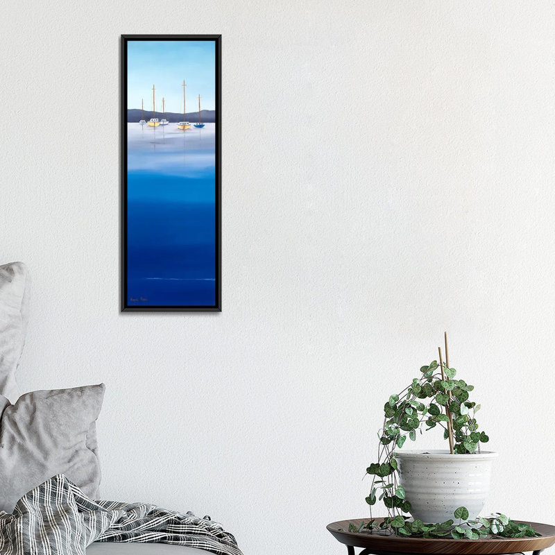 «Waterline I», reproduction sur toile, H 36 po x l 12 po x P 1,5 po, Toile avec cadre noir