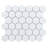 White Matte 2"x2" Hexagon mosaic - 11x13 Porcelain tile for Kitchen Backsplash & Bathroom (set of 20)-95455230